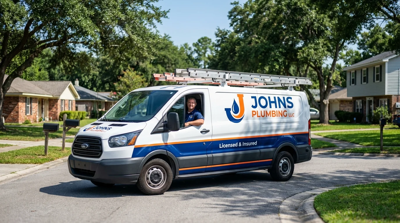 Johns Plumbing LLC service van in Timberville, VA